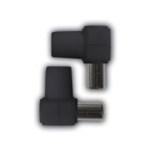 Pack 2 Conectores Coaxiales Acodados Macho/Hembra Negro 9&1