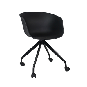 Silla de Escritorio con Ruedas New Age Negro 78,6x56x49cm Thinia Home