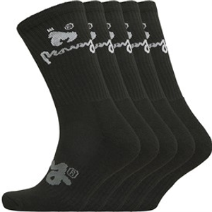 Money Mens Five Pack Sig Ape Crew Socks Black