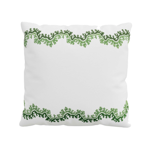 Sycamore & Oak Pair of Square Pillowcases, Botanical Green