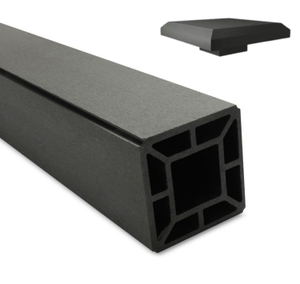 Ecoscape Composite Balustrade Frame Mount Newel & Cap Kit Charcoal – 2.4m