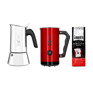 Zestaw kawiarka Bialetti New Venus 4tz + Spieniacz + Kawa