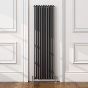 ELEGANT 1800 x 554 mm 2 Column Traditional Radiator Anthracite Double Vertical Cast Iron Radiator Grey