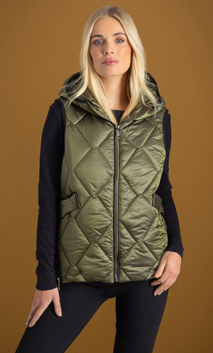 Hooded Gilet - Leaf Green