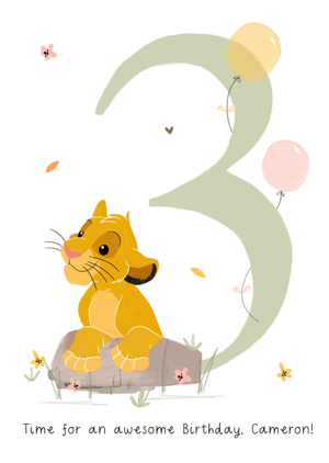 Disney The Lion King Simba 3 Today Time For An Awesome Birthday Card