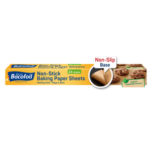 Bacofoil Non-Stick Baking Paper Sheets with Non-Slip Base