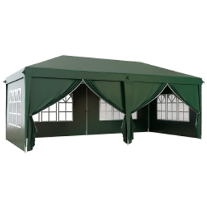 Outsunny 3x6m Pop-Up Gazebo, with Curtain Walls and Windows, Green