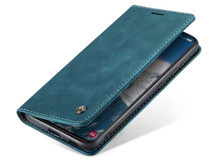 CaseMe Slim Synthetic Leather Wallet Case with Stand for Samsung Galaxy S24 - Teal