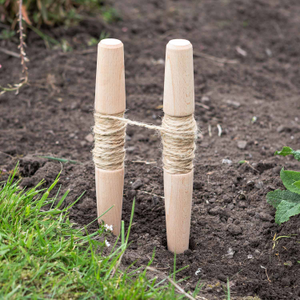 Wooden Garden Line Stakes Set of 2