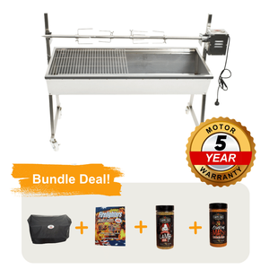 The Minion 1200 Stainless Steel Spit Rotisserie - Bundle