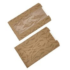 Display Bakery Kraft Bread Bags With Window - 8-1/2 X 4-1/2 X 14 - Gusset - 4 1/2'' - Quantity: 1000 - Grocery Bags by Paper Mart