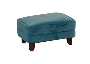 Teal Modern Footstool for 12th Scale Dolls House