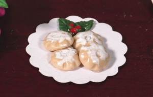 Plate of Mince Pies for 12th Scale Dolls House