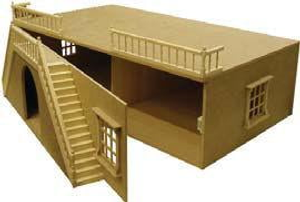 Unpainted Basement Ready to Assemble 12th Scale Dolls House Kit