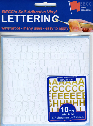Vinyl Lettering Matt White - 6mm