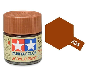 Tamiya Acrylic Gloss Paint (10ml) - Metallic Brown
