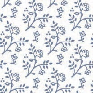 Julia Blue on White Wallpaper for 12th Scale Dolls House