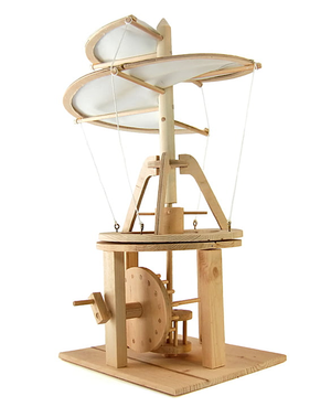 Leonardo da Vinci Aerial Screw Helicopter Working Wood Model Kit