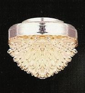 12V Silver Glass Ceiling Lamp for 12th Scale Dolls House