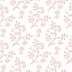 Julia Pink on White Wallpaper for 12th Scale Dolls House