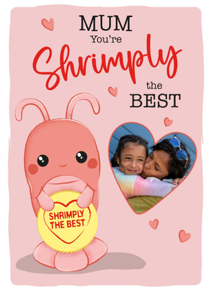Swizzels Posh Paws Shrimply The Best Photo Upload Mother's Day Card