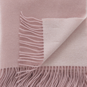 Soft Pink Wool With Cashmere Throw