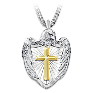 Genuine Sapphire Sculpted Soar To Glory Pendant Necklace