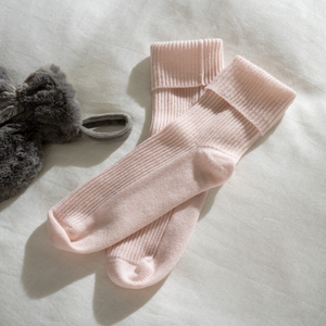 Blush Pink Supreme Cashmere Bed Socks