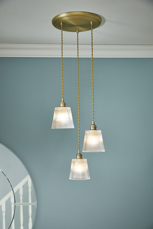 Laura Ashley Callaghan 3 Light Pendant Antique Brass