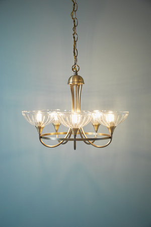 Laura Ashley Wellham 5 Light Armed Pendant Antique Brass