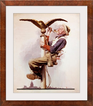 Man Painting Flagpole
