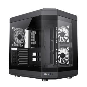 GameMax Hype Black Mid-Tower ATX Dual Chamber Gaming Case