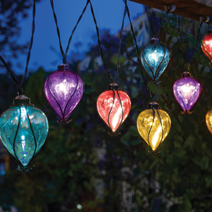 10 Rainbow Balloon Solar Fairy Lights 2.7m