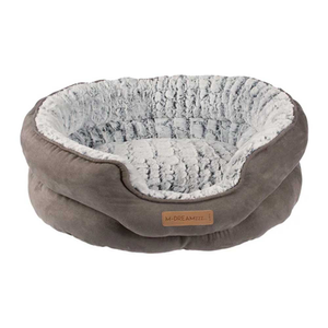 M-PETS Snake Pattern Suede Basket - Medium: 55x45x23cm