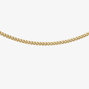 9ct Yellow Gold Diamond Cut Curb Chain 1.13.0034-46