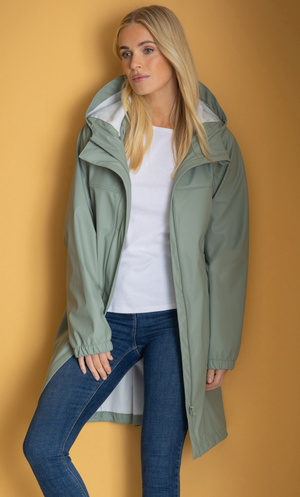 Waterproof Hooded Coat - Sage