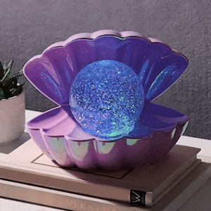 Watt's On Purple Glitter Pearl Shell Lamp