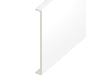 White Smooth Double Fascia Capping Board - Length 5m x Width 350mm