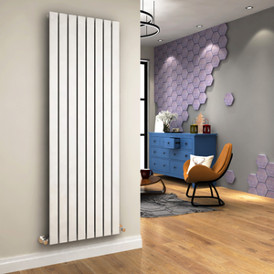 ELEGANT 1800 x 608mm Vertical Column Designer Radiator Flat Panel White