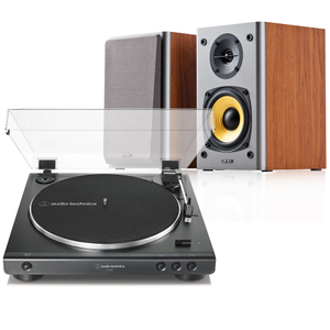 Audio-Technica AT-LP60X Turntable + Edifier R1000T4 Maple Speaker Package