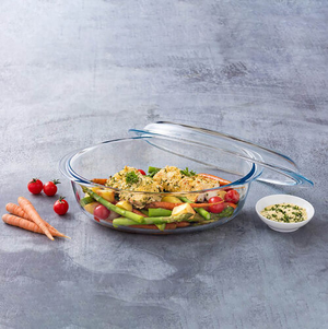 Pyrex® Oval Casserole Dish 4.1L(3.1L+1L)