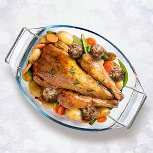 Pyrex® Irresistible Oval Roaster with Rack 39x27cm