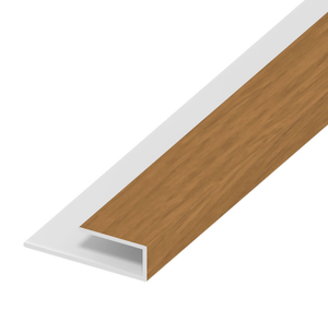 Eurocell uPVC Board Clip – Golden Oak, 5m x 25mm (Universal 9mm Panel Clip)