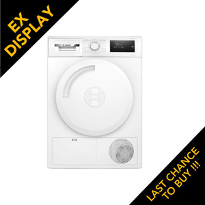 Ex Display Bosch, WTH84001GB, Series 4 Heat Pump Dryer 8 kg, White