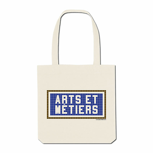 Tote Bag Printed Arts et Métiers - Ecru