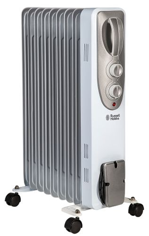 Russell Hobbs RHOFR5002 Oil Filled Radiator Heater Adjustable Thermostat White