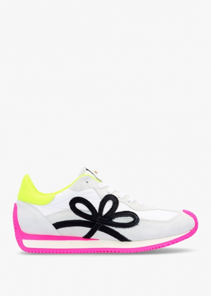 Movie Pink & Yellow Suede Runner Trainers