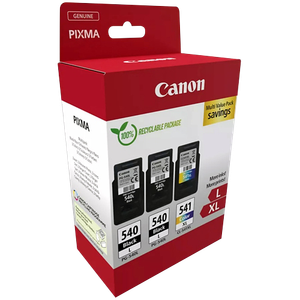 Canon PG-540L & CL-541XL Original Ink Cartridge Black, Cyan, Magenta, Yellow Multipack Pack of 3