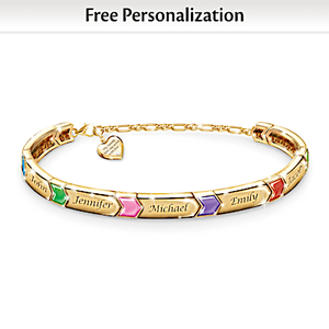 Family Colors My World With Love Personalized Bracelet