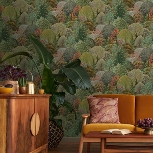 Holden Decor Tree Tapestry Green Multi Wallpaper - 13690